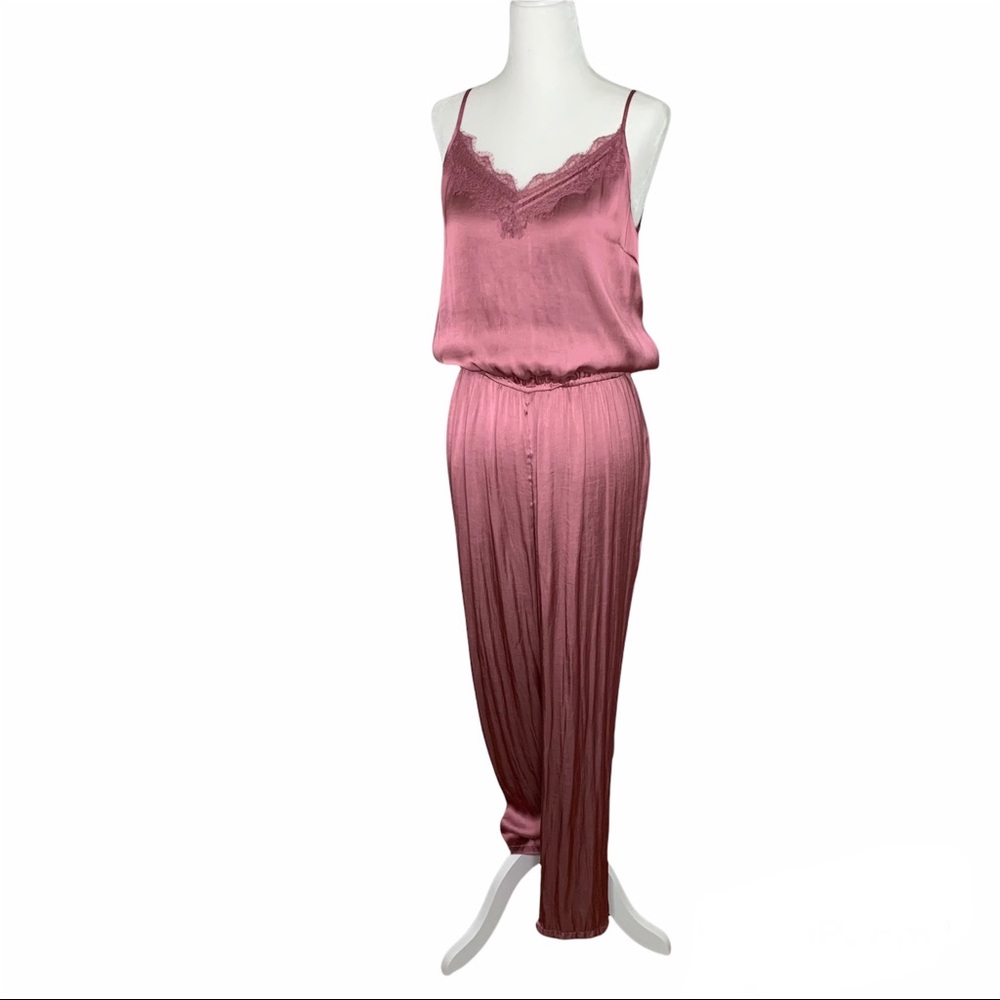 NWT Chelsea & Violet Pink Silky Jumpsuit